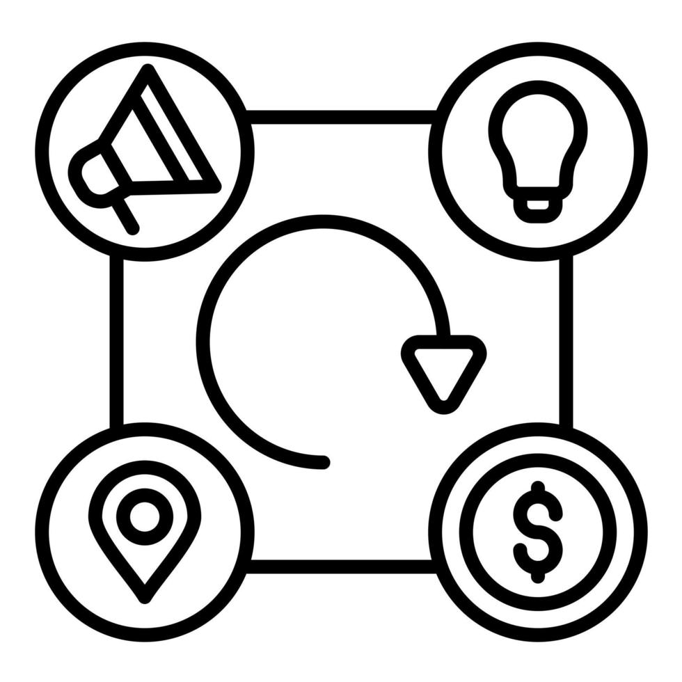 4Ps Line Icon vector