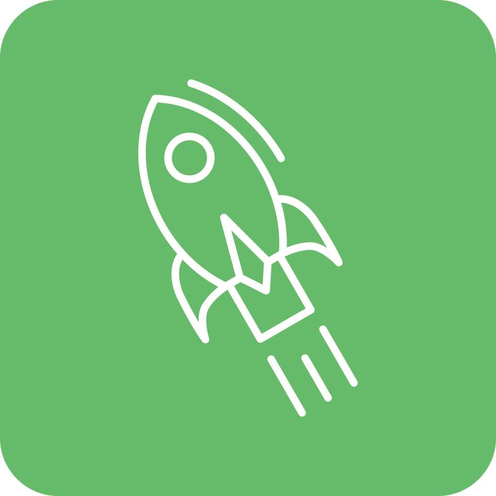 Spacecraft Line Round Corner Background Icons vector