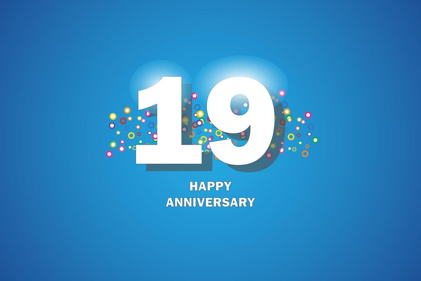 Anniversary on blue background vector