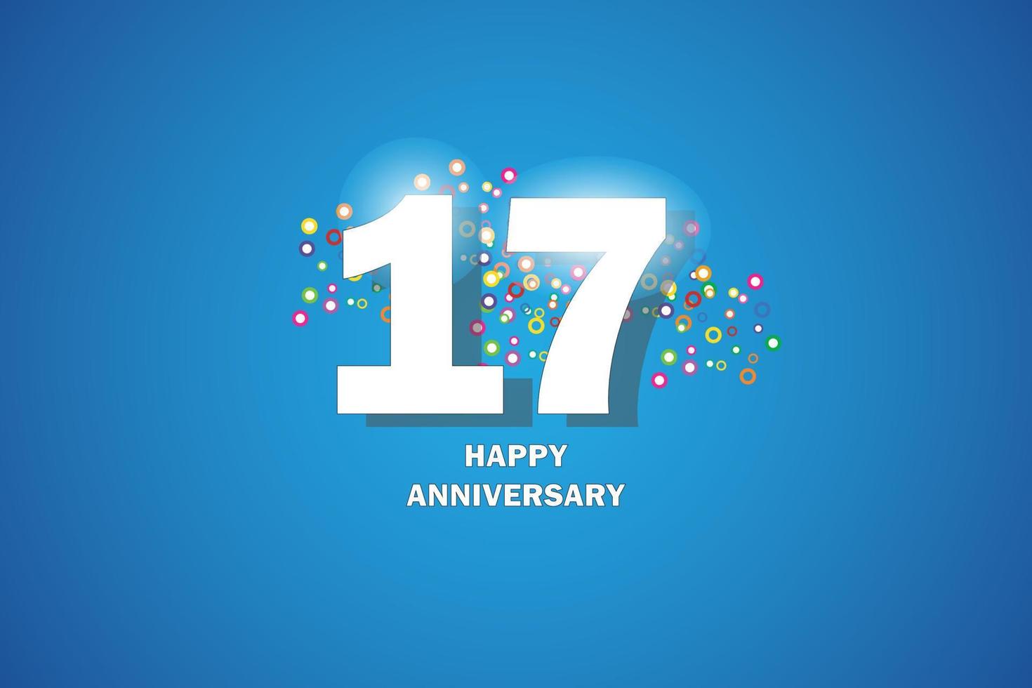 Anniversary on blue background vector
