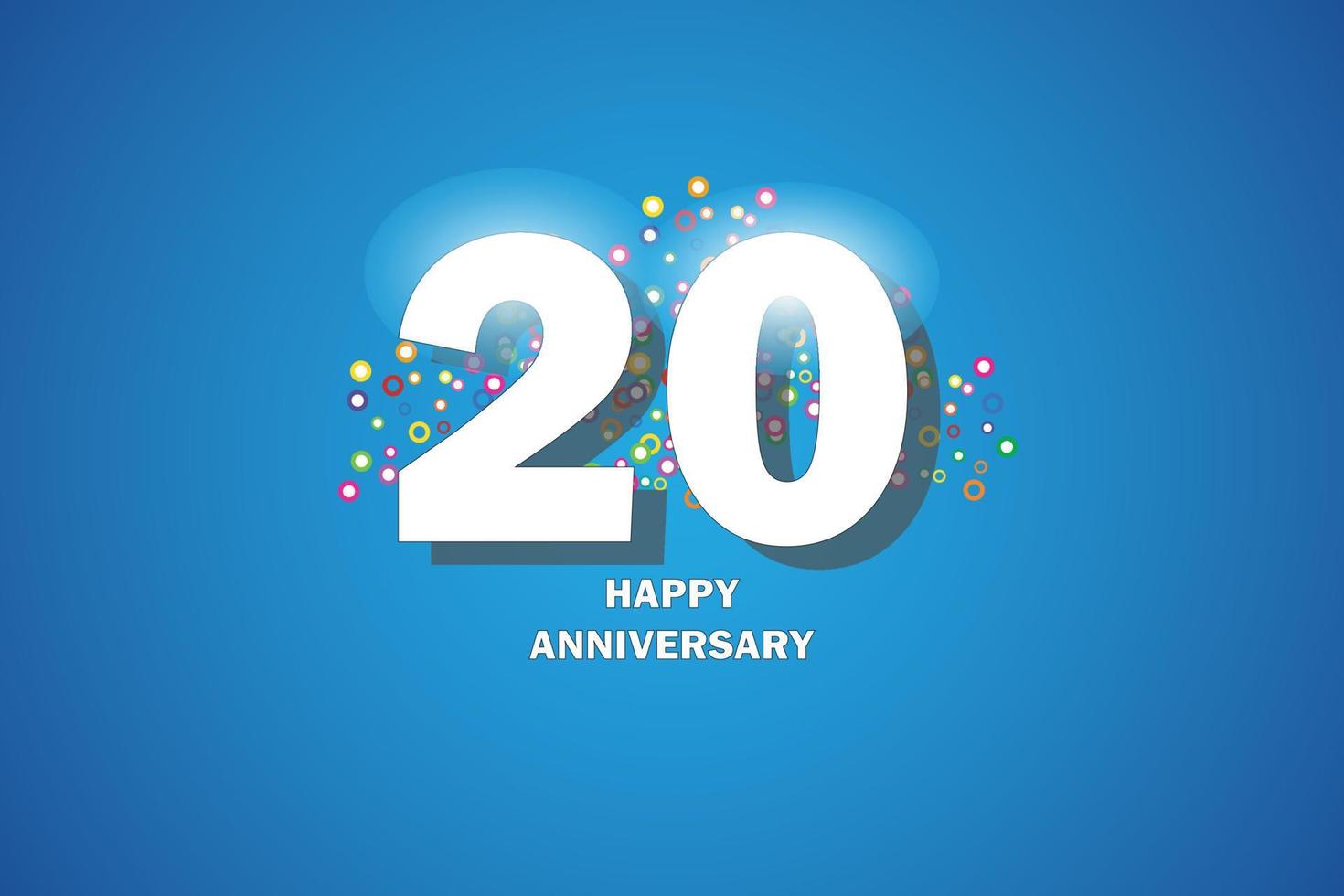Anniversary on blue background vector