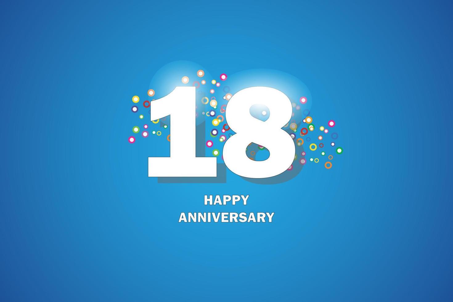 Anniversary on blue background vector