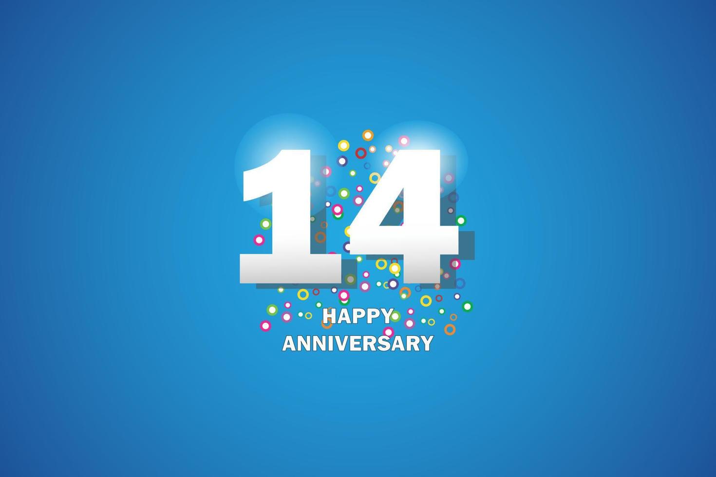 Anniversary on blue background vector