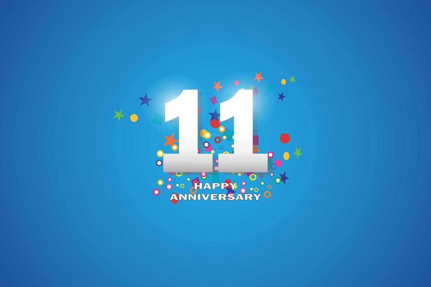 Anniversary on blue background vector