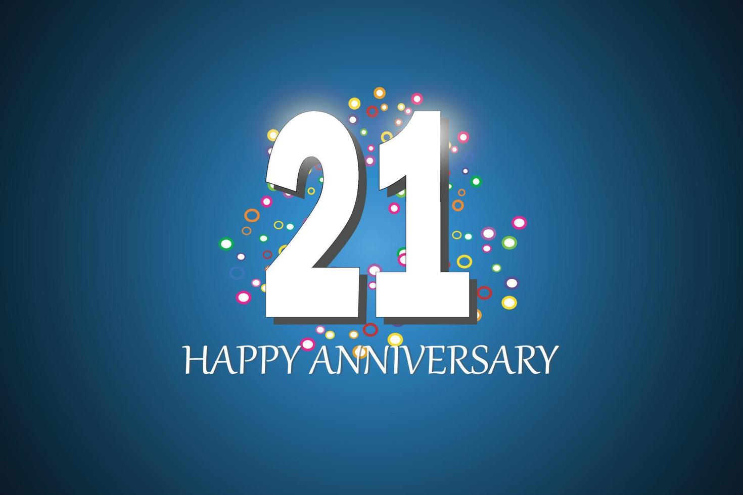 Anniversary on blue background vector
