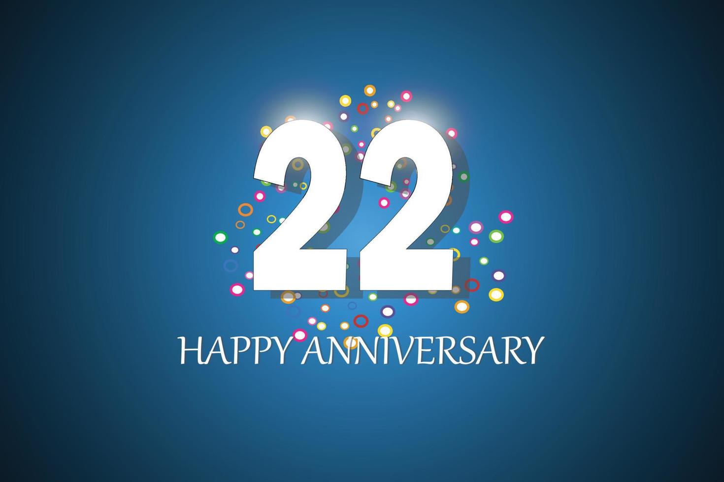 Anniversary on blue background vector