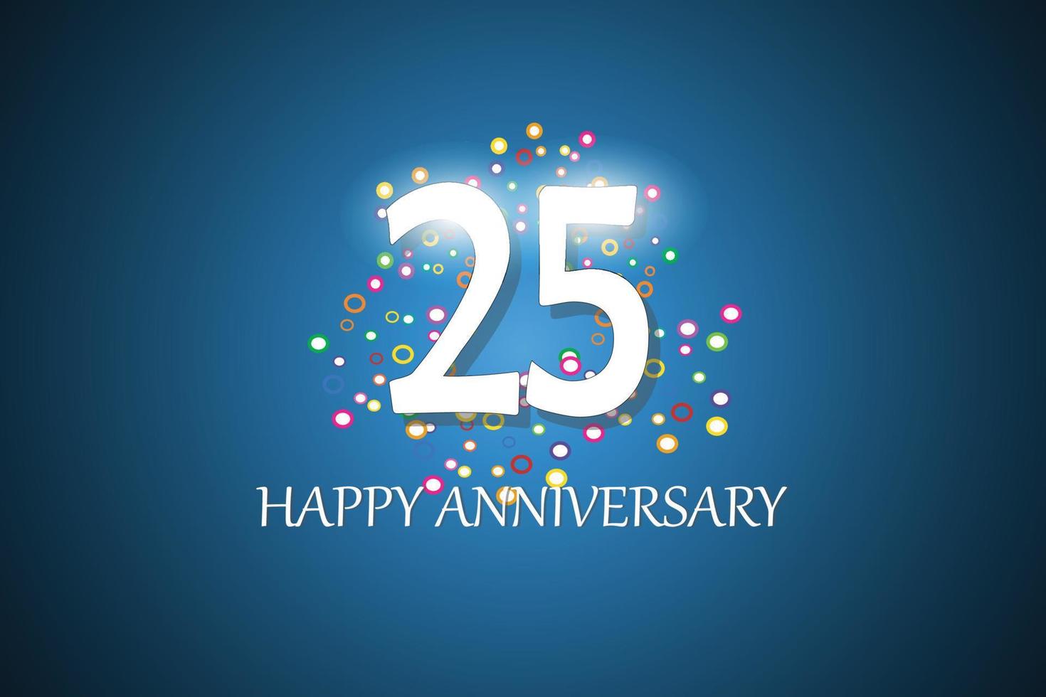 Anniversary on blue background vector