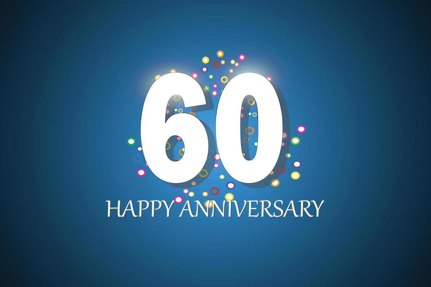 Anniversary on blue background vector