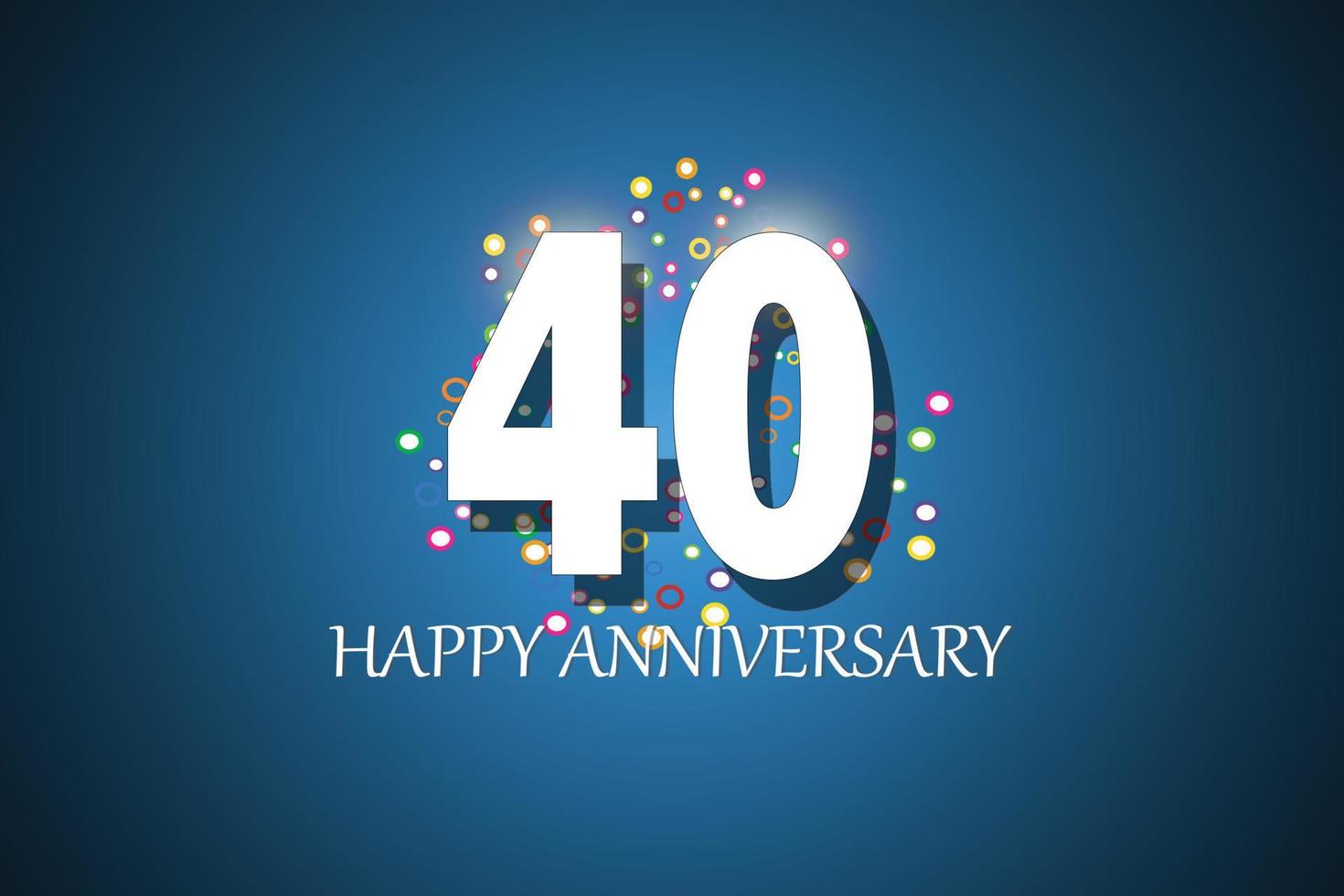 Anniversary on blue background vector