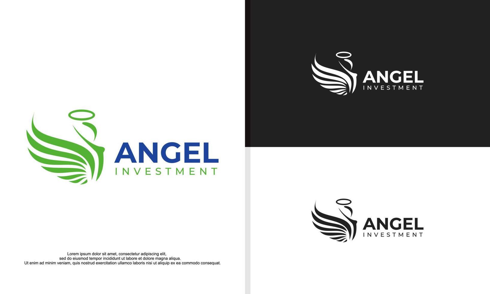 logo illustration vector graphic of angel investment. suitable for investment, financial company, etc.