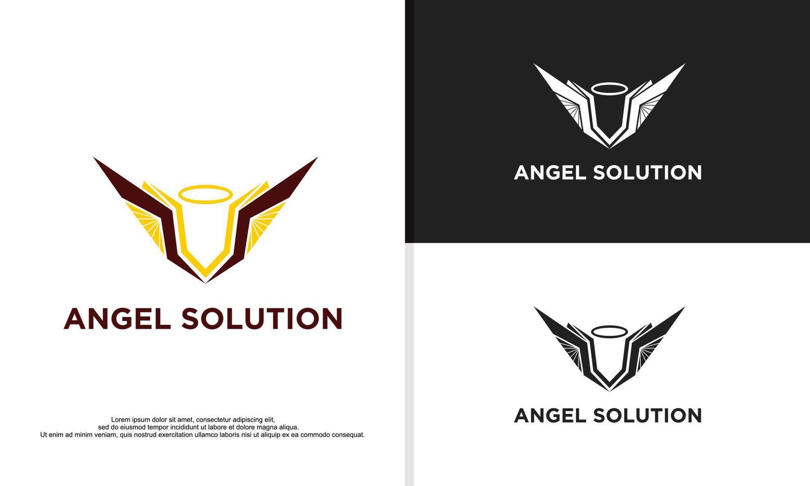 logo illustration vector graphic of wing combined with shield. suitable for investment, financial company, etc.