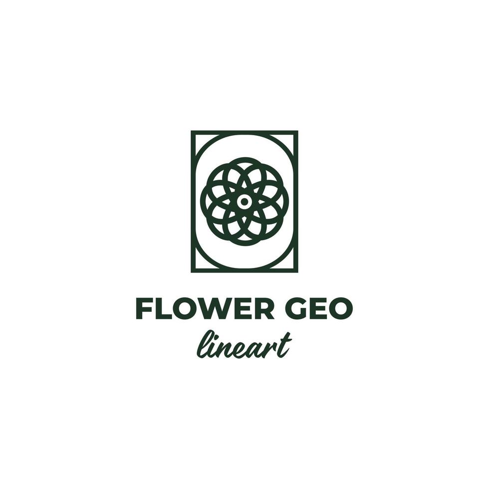 abstract flower logo design vector illustration