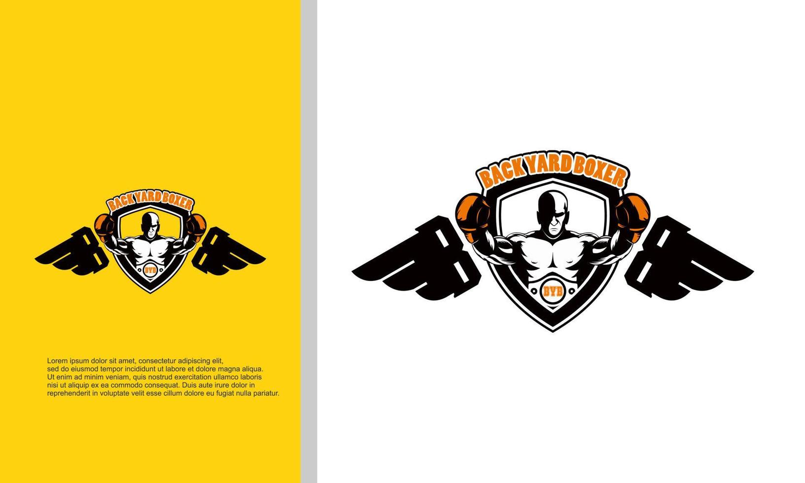 logo illustration vector graphic of boxer champion. suitable for sport, tournament, event, etc.