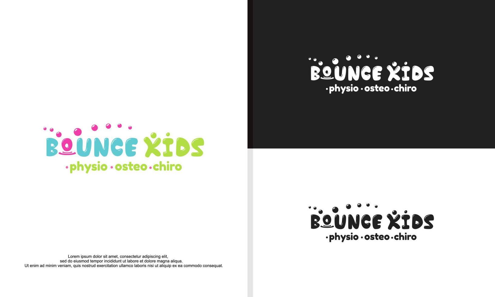 logo illustration vector graphic of kids care in modern and fun style.