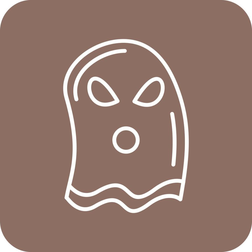 Ghost Line Round Corner Background Icons vector