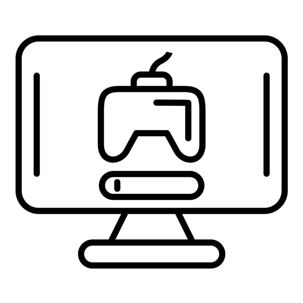 Game Login Line Icon vector