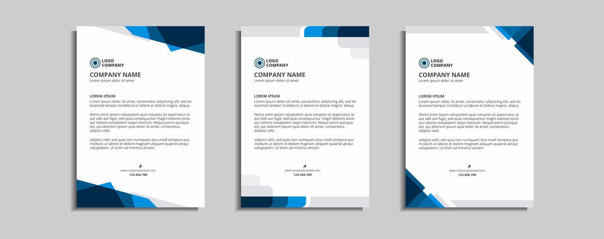 modern corporate letterhead template design vector