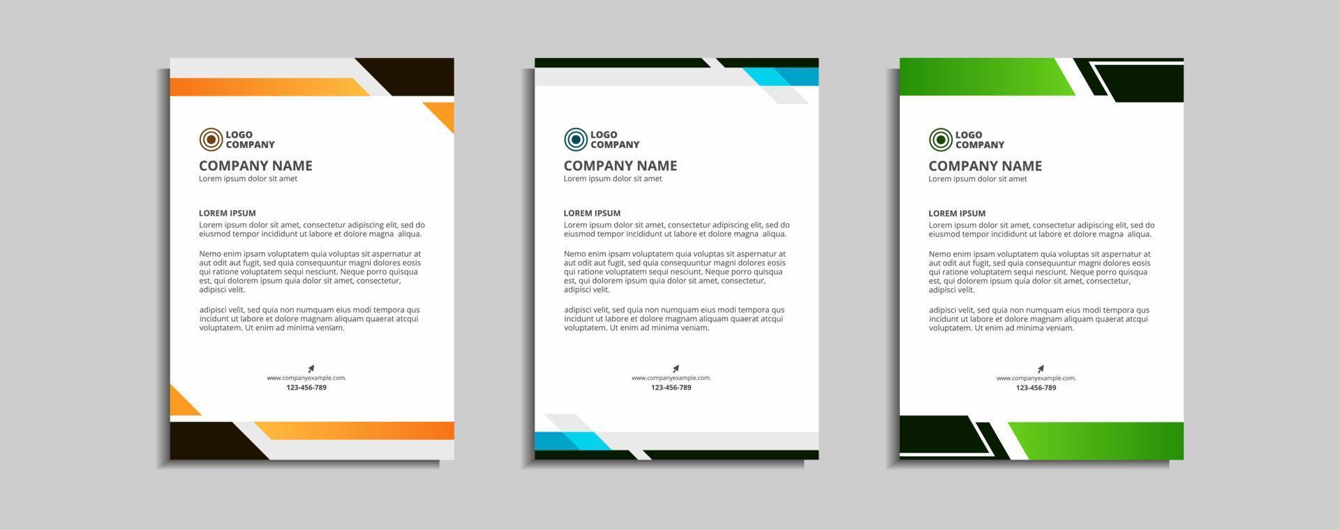 modern corporate letterhead template design vector