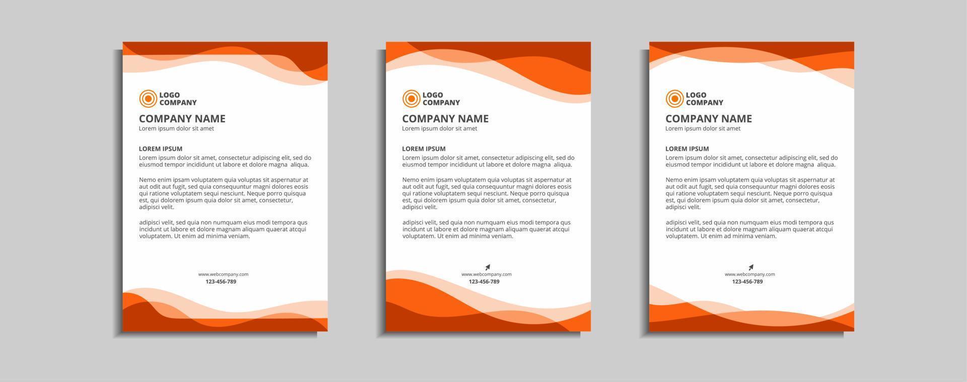 modern corporate letterhead template design vector