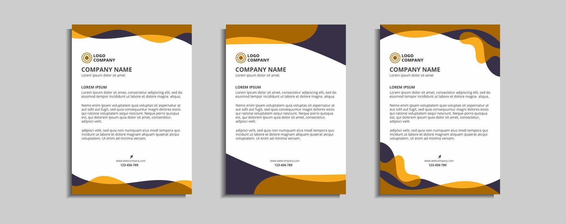 modern corporate letterhead template design vector
