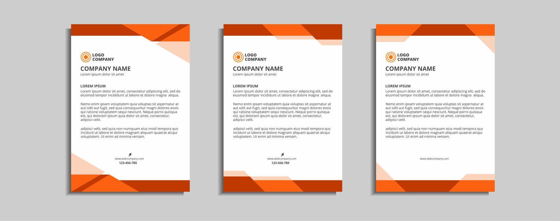 modern corporate letterhead template design vector