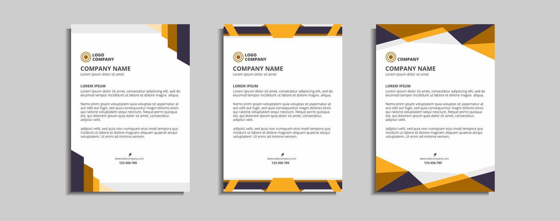 modern corporate letterhead template design vector