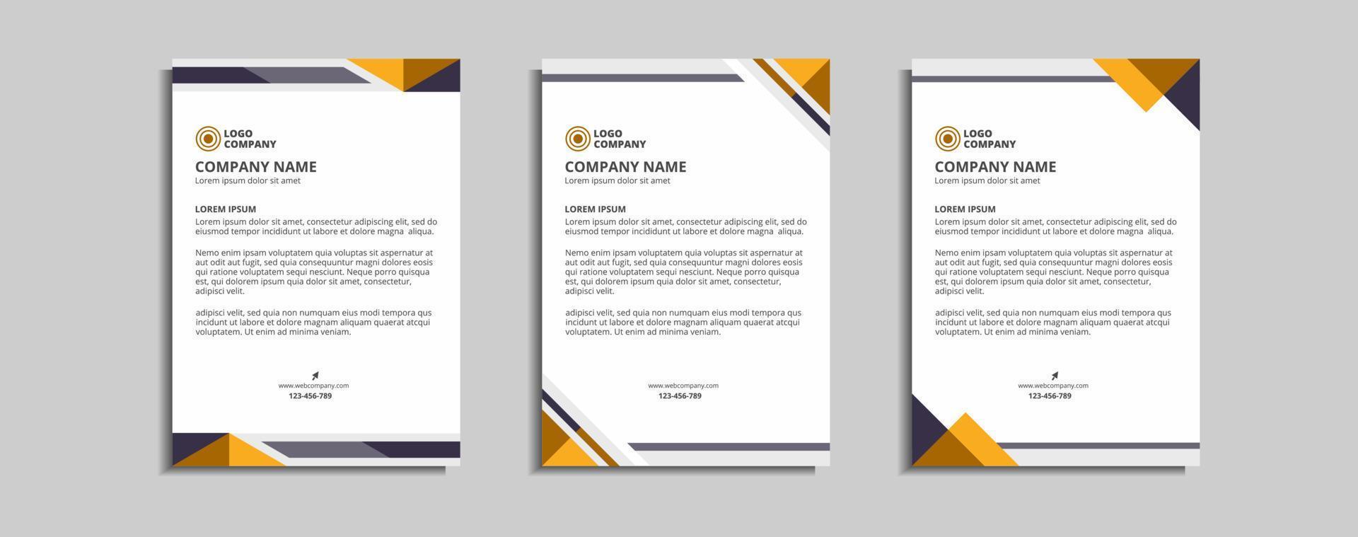 modern corporate letterhead template design vector