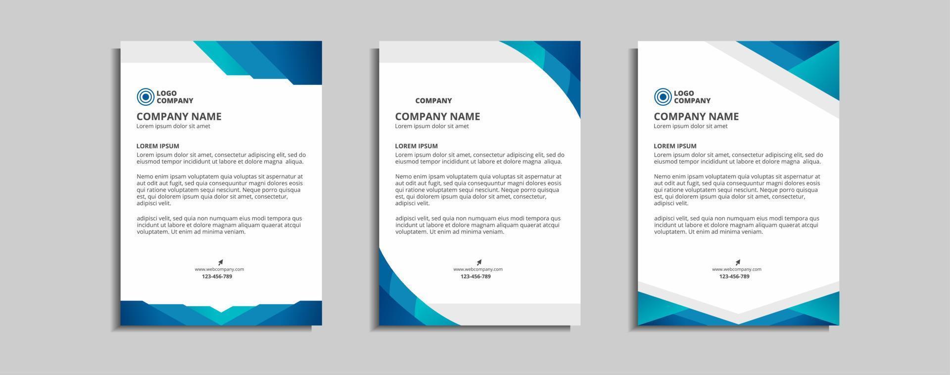 modern corporate letterhead template design vector