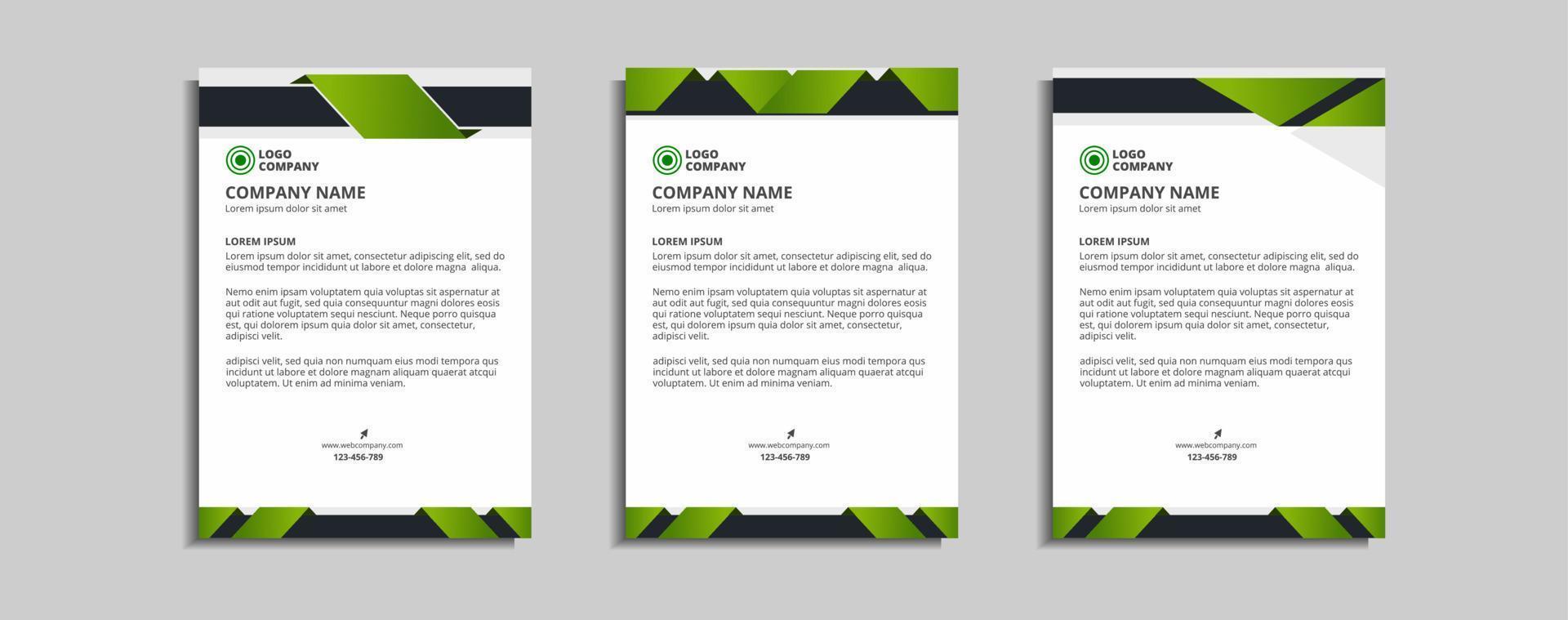 diseño de plantilla de membrete corporativo moderno vector