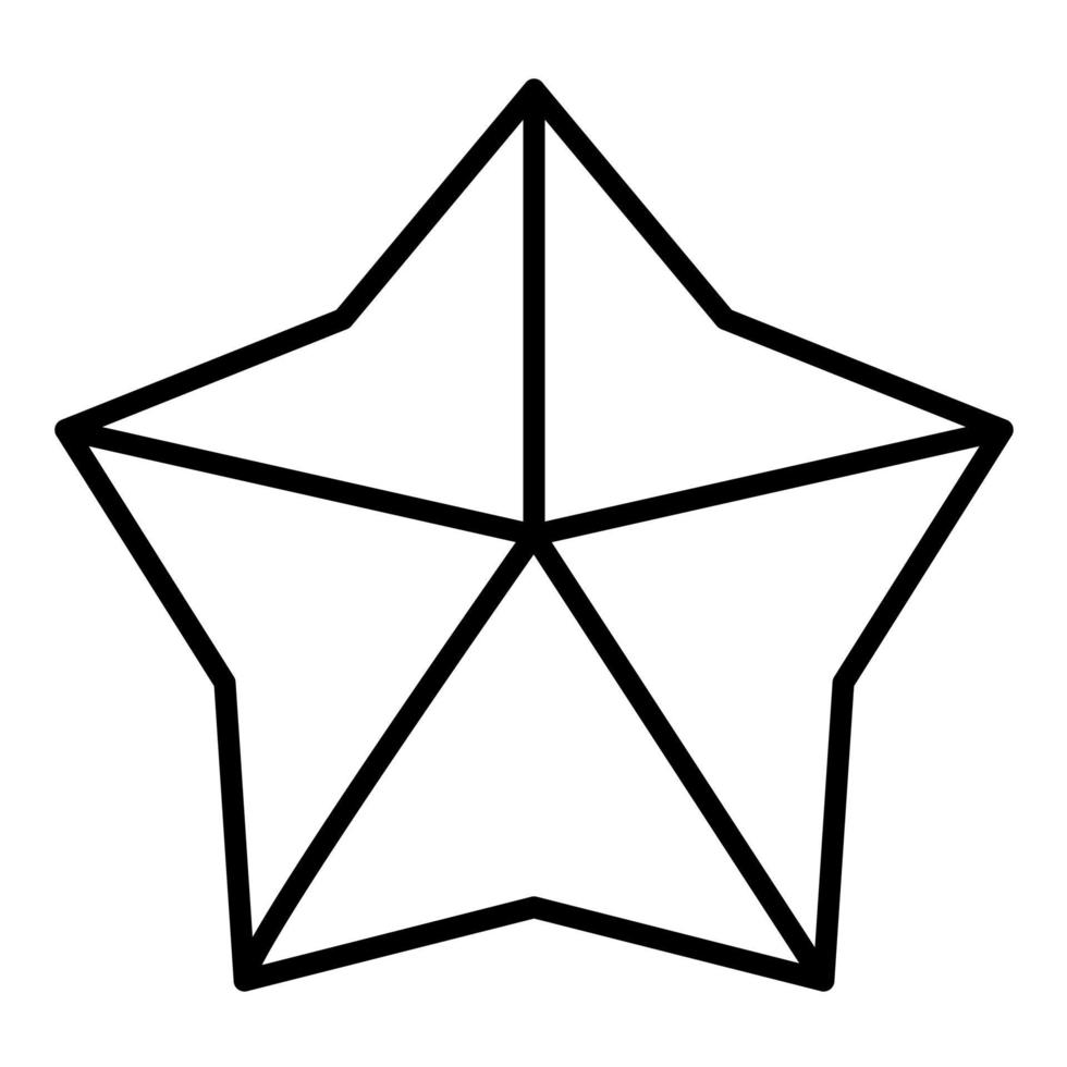 icono de línea de estrella vector