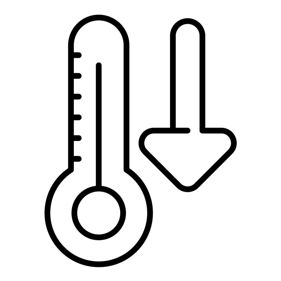icono de línea de enfriamiento vector