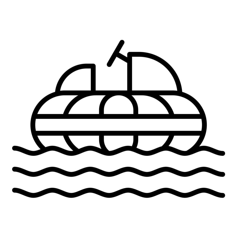 Bumper Boats Line Icon vector