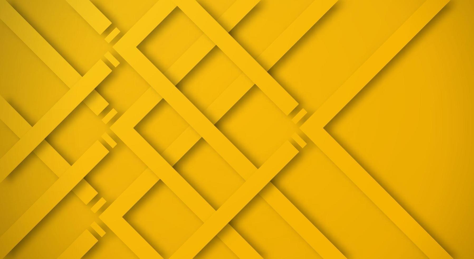 Abstract Yellow 3D Background with Yellow Lines Paper Cut Style Textured. Usable for Decorative web layout, Poster, Banner, Corporate Brochure and Seminar Template Design vector