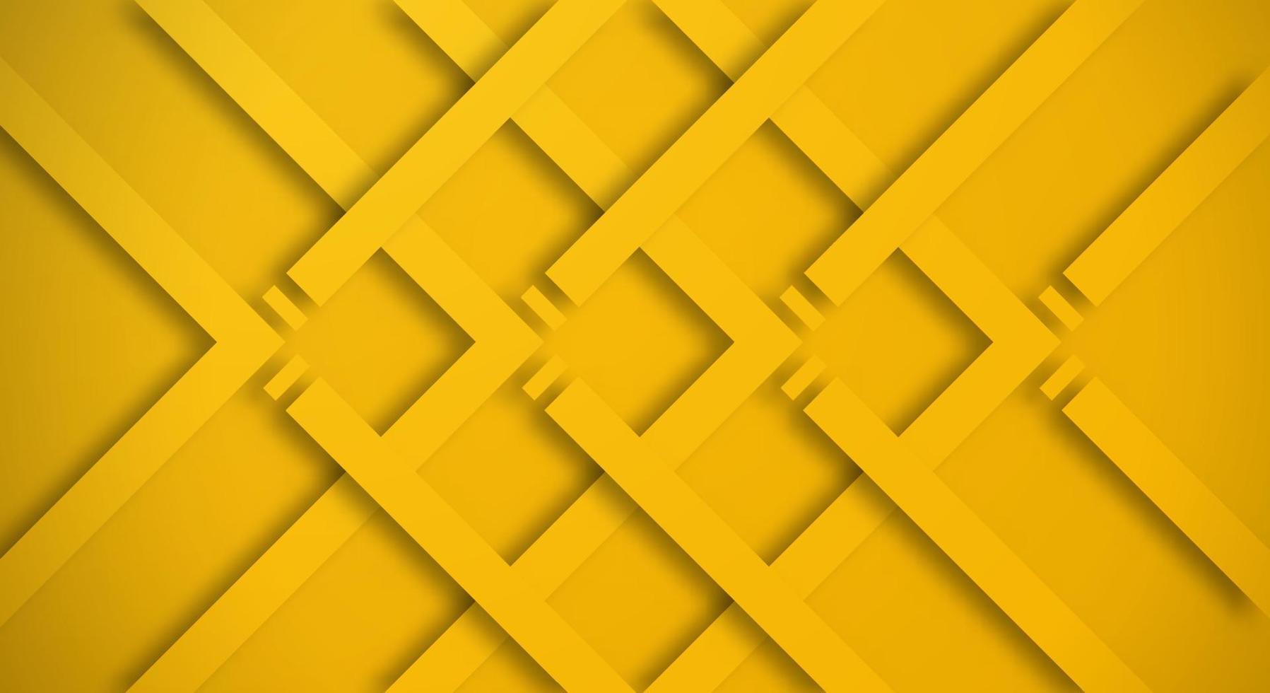 Abstract Yellow 3D Background with Yellow Lines Paper Cut Style Textured. Usable for Decorative web layout, Poster, Banner, Corporate Brochure and Seminar Template Design vector