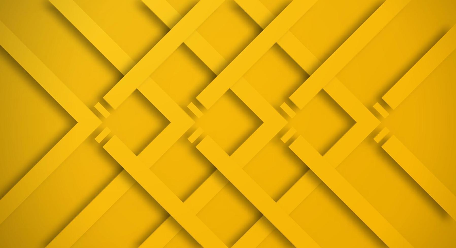 fondo 3d amarillo abstracto con líneas amarillas estilo de corte de papel texturizado. utilizable para diseño web decorativo, afiche, pancarta, folleto corporativo y diseño de plantilla de seminario vector