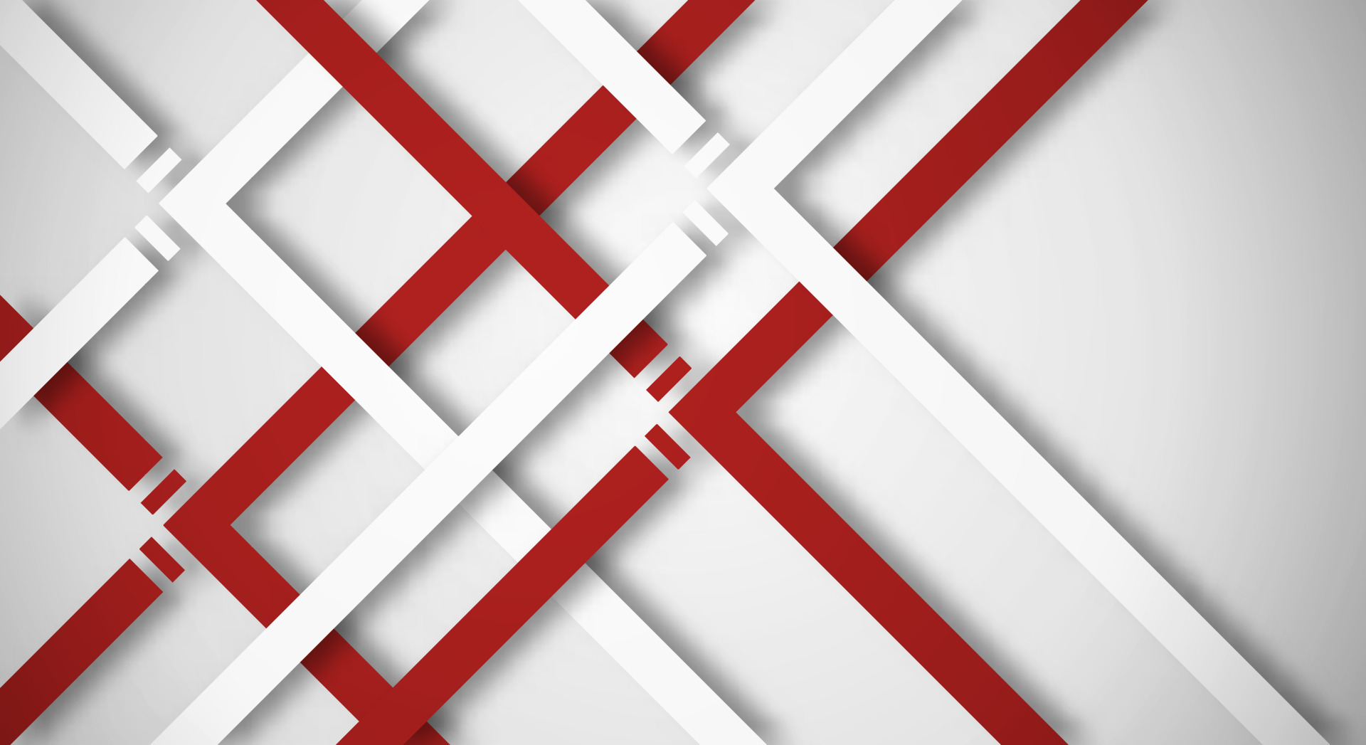 Abstract White 3D Background with Red and White Lines Paper Cut Style