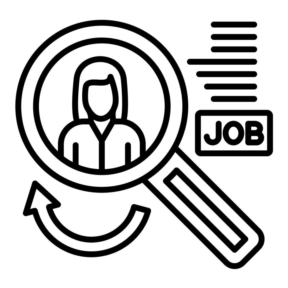 Job Reference Line Icon vector