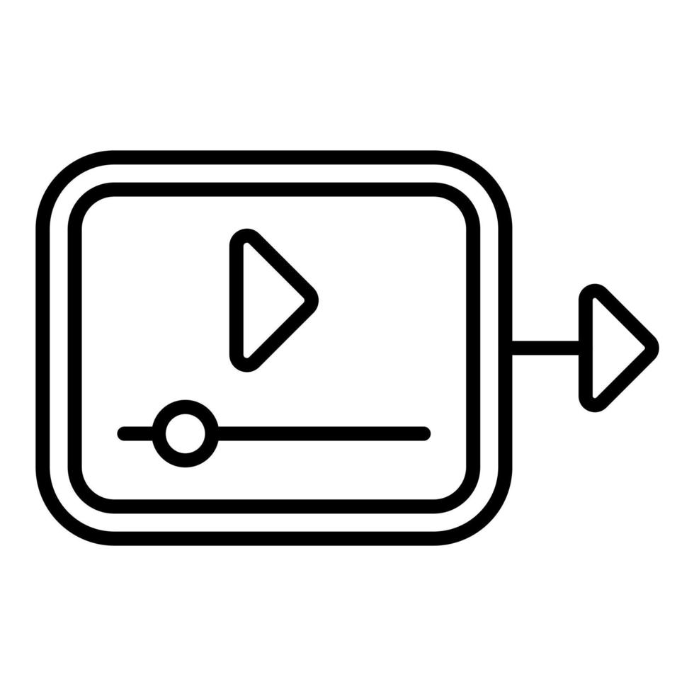 Send In Videos Line Icon vector