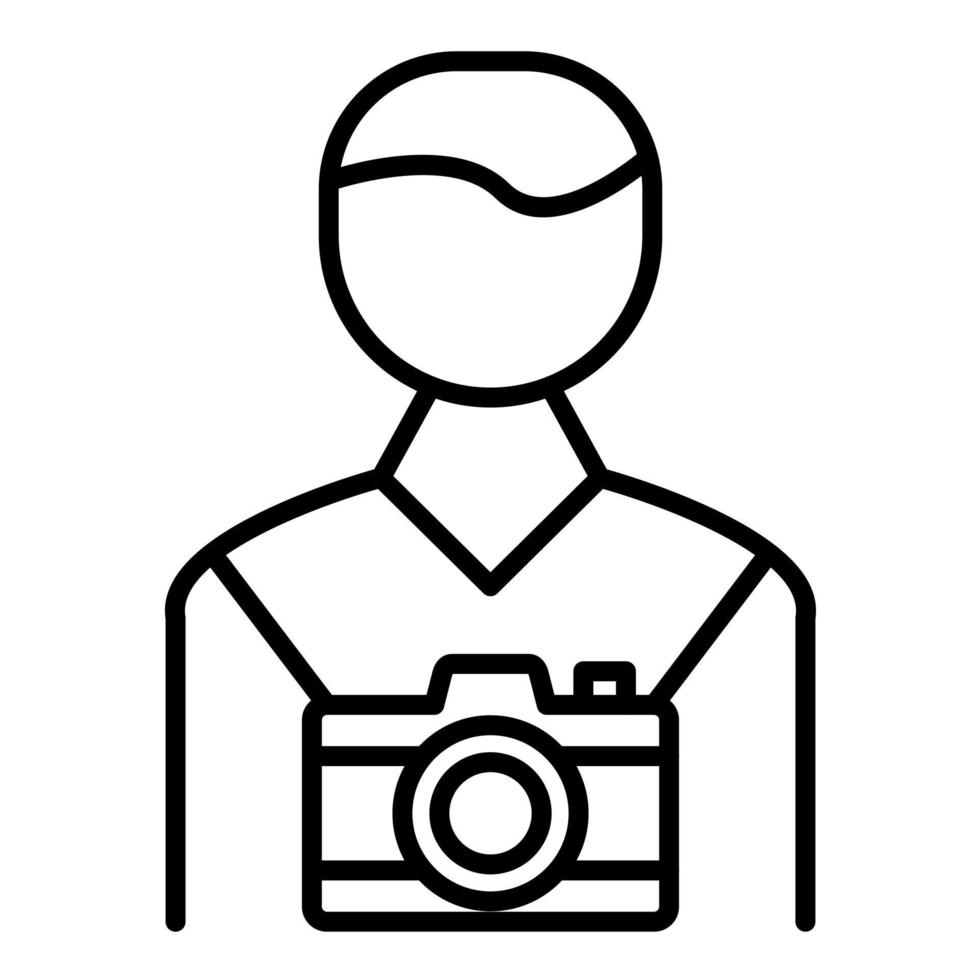 Cameraman Line Icon vector