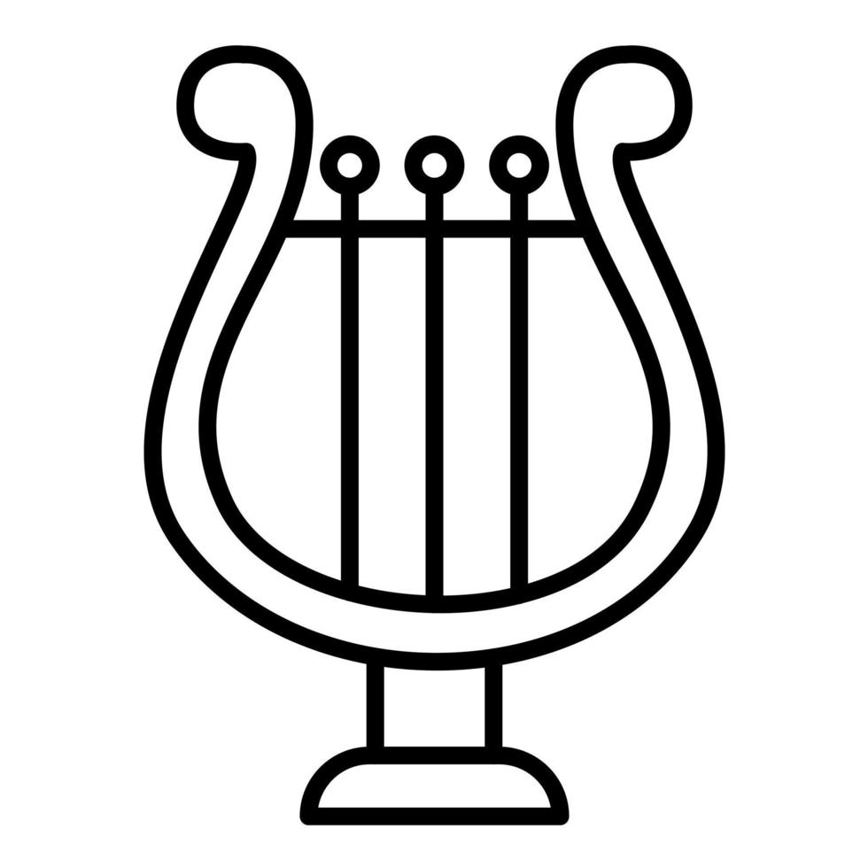 Lyre Line Icon vector