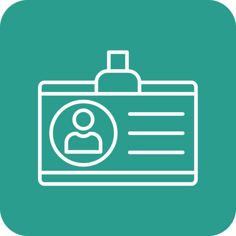 ID Line Round Corner Background Icons vector
