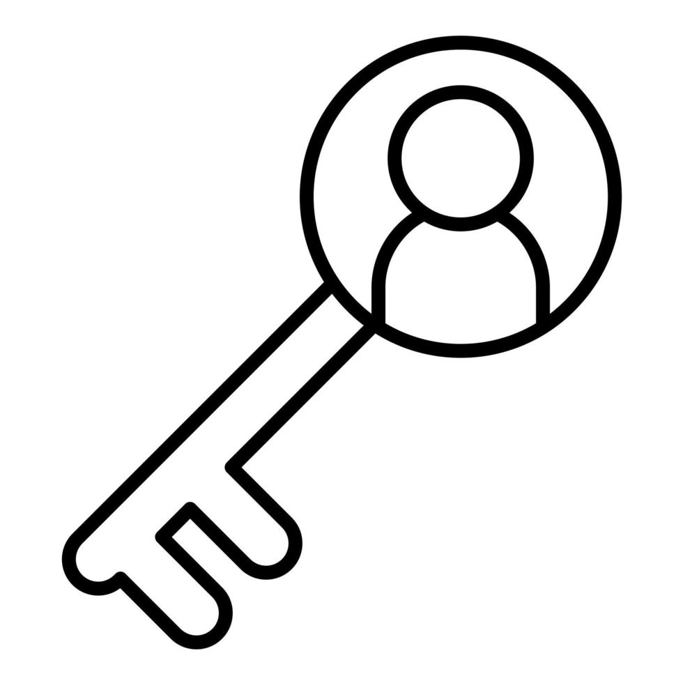 Key Accounts Line Icon vector
