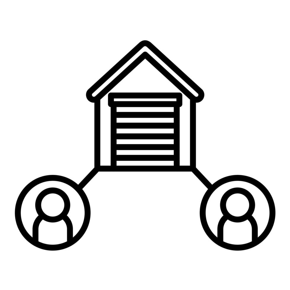 Consumer Direct Logistics Line Icon vector