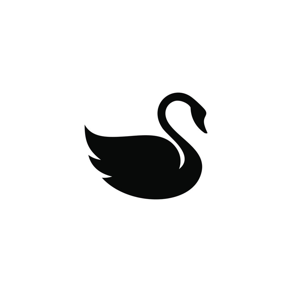 Swan simple flat icon vector
