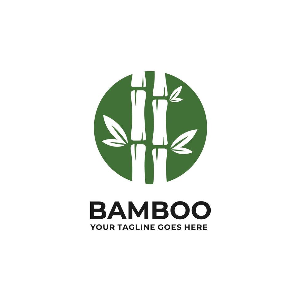 Ilustración de vector de diseño de logotipo de bambú