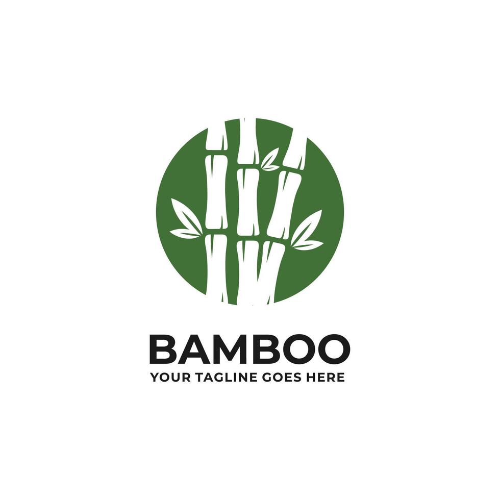 Ilustración de vector de diseño de logotipo de bambú