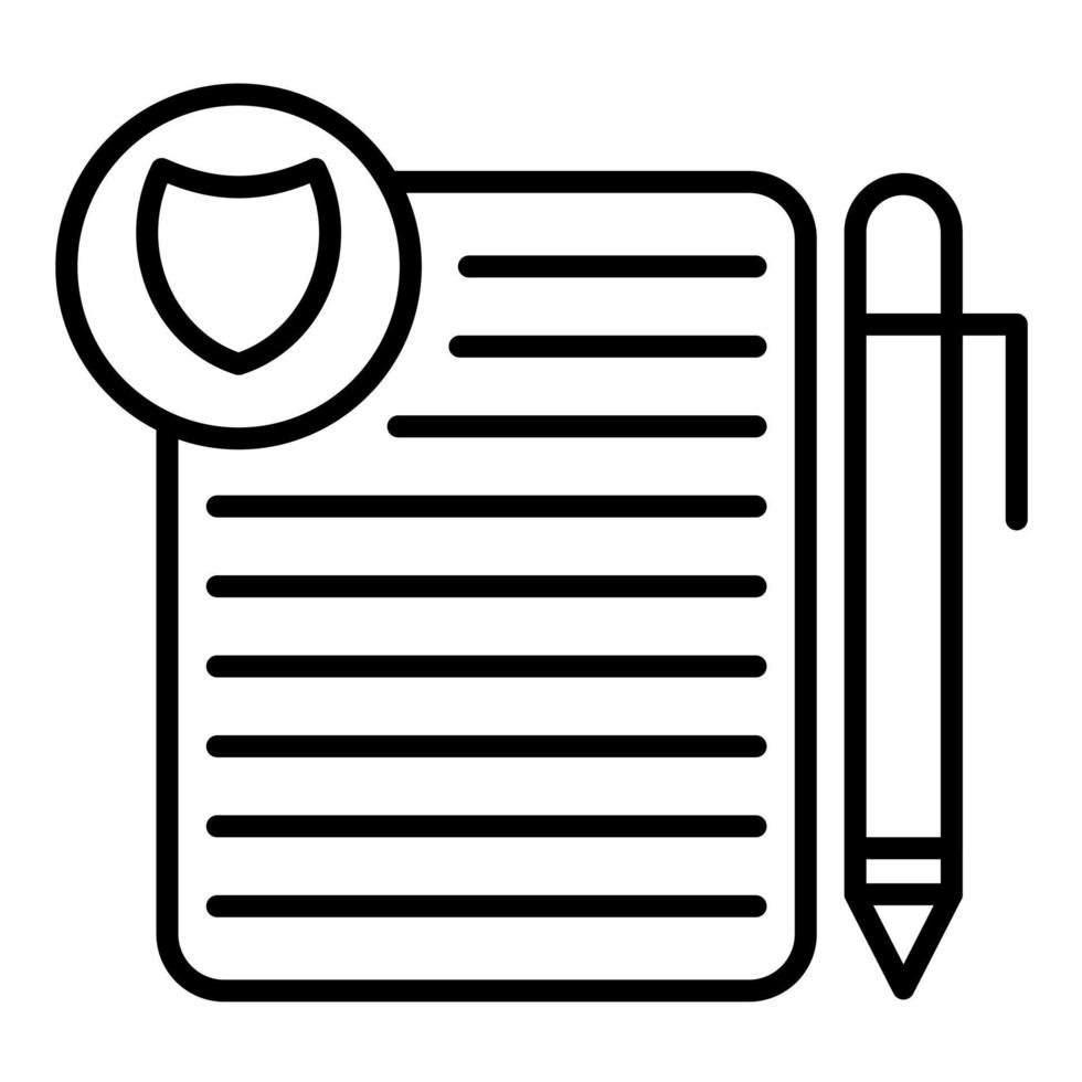Privacy Policy Template Line Icon vector