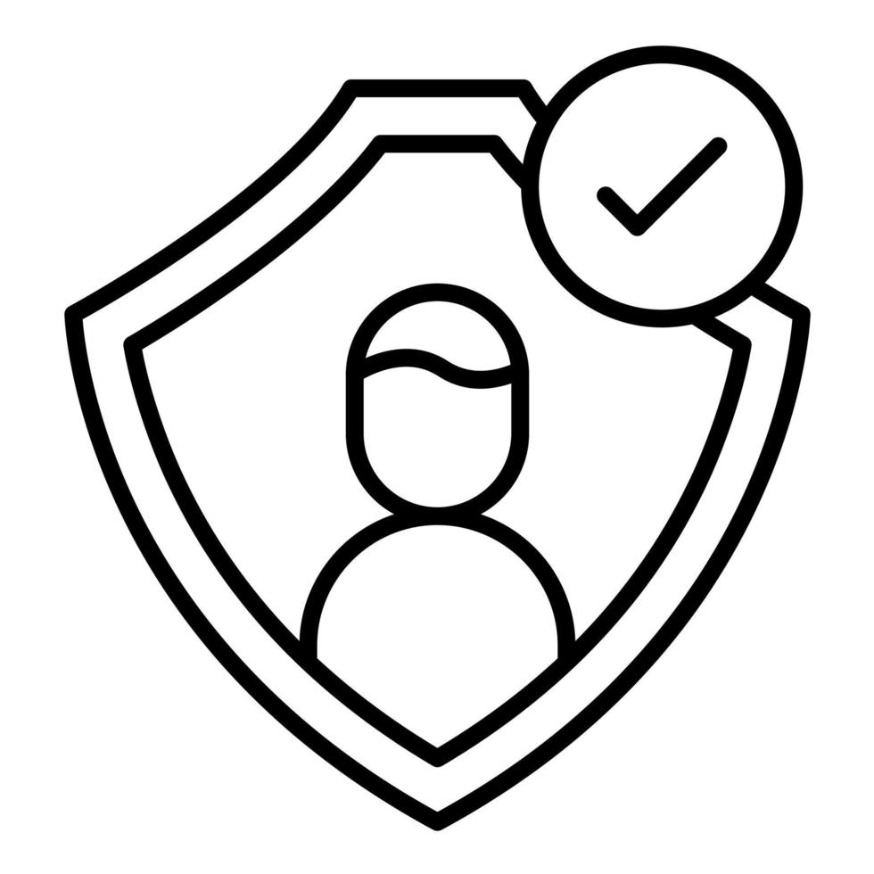 Authentication Line Icon vector