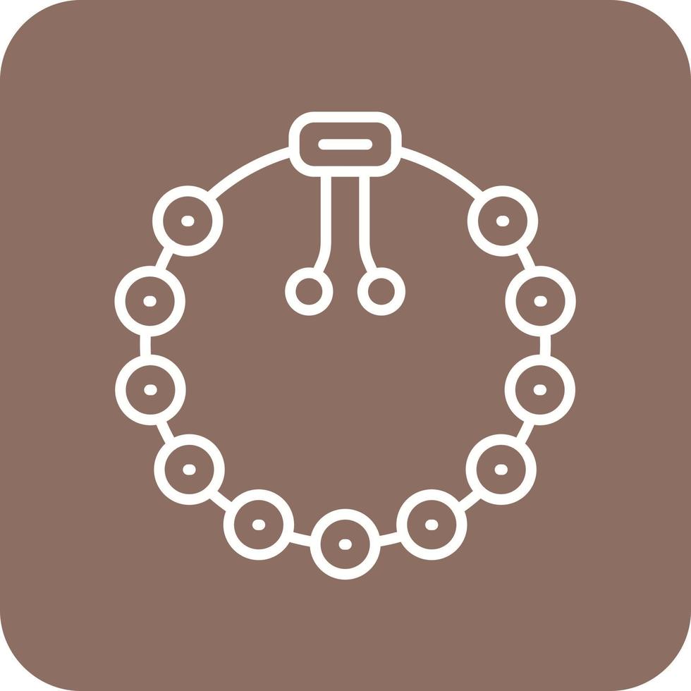 Iconos de fondo de esquina redonda de línea de pulsera vector