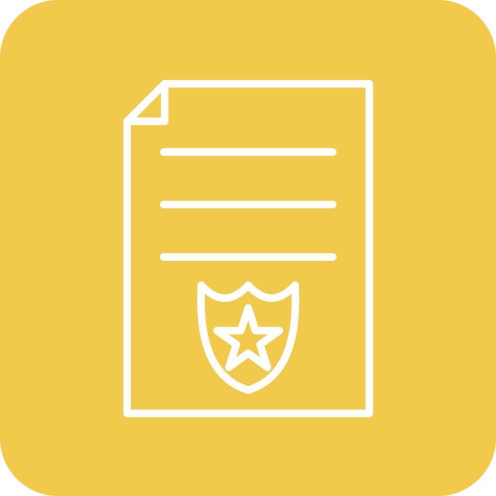 Police Certificate Line Round Corner Background Icons vector